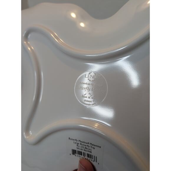 Lenox Butterfly Meadow Melamine Tray 9” Serving Platter Butterflies Flowers - Picture 4 of 7